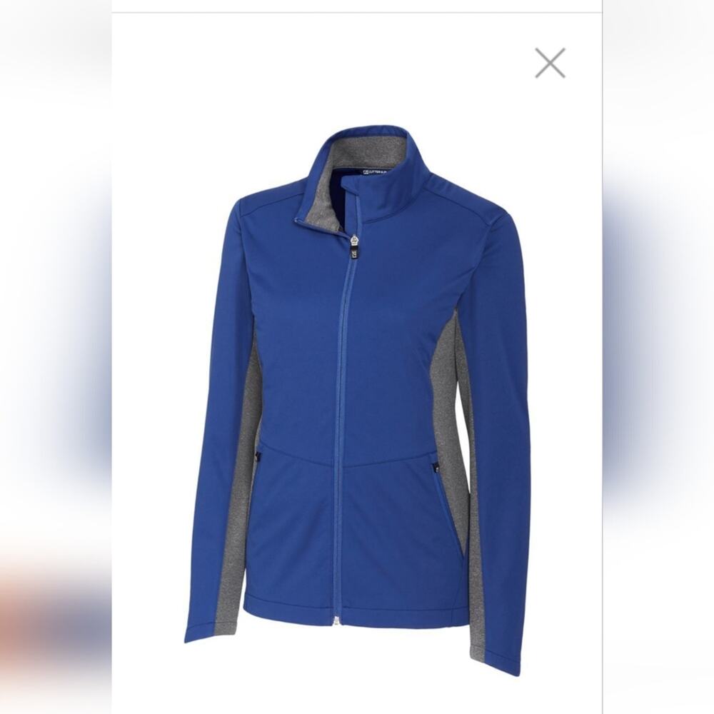 Cutter & Buck Navigate Softshell Full Zip Jacket with Mock Neck Size Med…